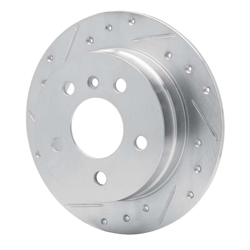 Mercedes-Benz B200 Brake Rotor (1) - Rear Left - R1 Concepts - Drilled & Slotted - Silver - `06-`11